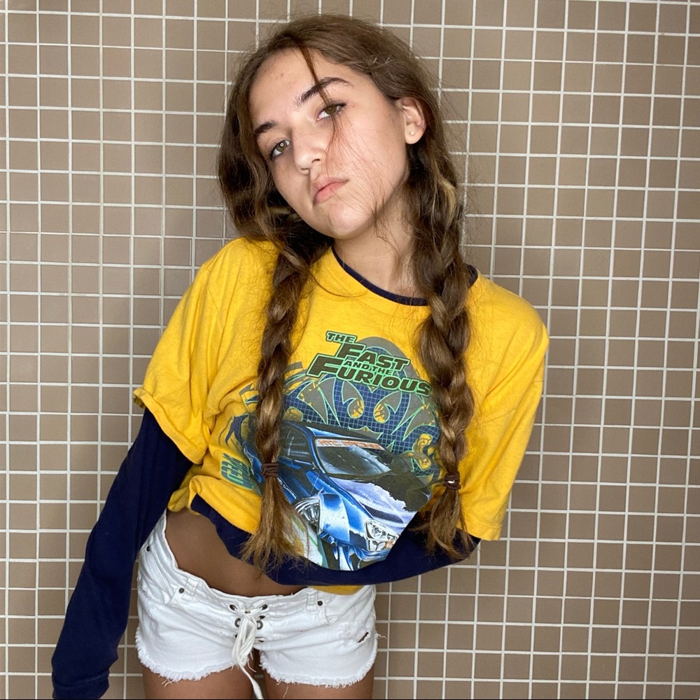 Y2k layered fast and furious long sleeve